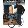 image33000ft Mens Cycling Jacket Long Sleeve Waterproof Running Bike Vest Outerwear Reflective Windproof Sleeveless JacketBlack