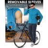 image33000ft Mens Cycling Jacket Long Sleeve Waterproof Running Bike Vest Outerwear Reflective Windproof Sleeveless JacketBright Blue
