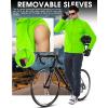 image33000ft Mens Cycling Jacket Long Sleeve Waterproof Running Bike Vest Outerwear Reflective Windproof Sleeveless JacketGreen