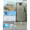 image33000ft Mens Fishing Shirts Lightweight Cool Quick Dry Sun Protection UV Short Sleeve Shirt for Casual Hiking Safari TravelGray Green