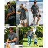 image33000ft Mens Fishing Shirts Lightweight Cool Quick Dry Sun Protection UV Short Sleeve Shirt for Casual Hiking Safari TravelGrey