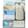 image33000ft Mens Fishing Shirts Lightweight Cool Quick Dry Sun Protection UV Short Sleeve Shirt for Casual Hiking Safari TravelKhaki