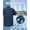 image33000ft Mens Fishing Shirts Lightweight Cool Quick Dry Sun Protection UV Short Sleeve Shirt for Casual Hiking Safari TravelNavy