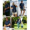 image33000ft Mens Fishing Shirts Lightweight Cool Quick Dry Sun Protection UV Short Sleeve Shirt for Casual Hiking Safari TravelNavy
