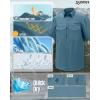image33000ft Mens Fishing Shirts Lightweight Cool Quick Dry Sun Protection UV Short Sleeve Shirt for Casual Hiking Safari TravelOcean Blue