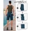 image33000ft Mens Golf Shorts 10quot Inseam with Zipper Pocket Lightweight Quick Dry Stretch Hiking Cargo Shorts for Travel FishingCeramic Blue