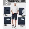 image33000ft Mens Golf Shorts 10quot Inseam with Zipper Pocket Lightweight Quick Dry Stretch Hiking Cargo Shorts for Travel FishingDark Blue