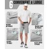 image33000ft Mens Golf Shorts 10quot Inseam with Zipper Pocket Lightweight Quick Dry Stretch Hiking Cargo Shorts for Travel FishingMid Grey