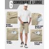image33000ft Mens Golf Shorts 10quot Inseam with Zipper Pocket Lightweight Quick Dry Stretch Hiking Cargo Shorts for Travel FishingTaupe