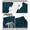 image33000ft Mens Golf Shorts 9 inch Inseam Quick Dry Elastic Waist ClassicFit Drawstring Dress Shorts Hiking Fishing BusinessCeramic Blue