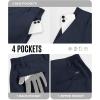 image33000ft Mens Golf Shorts 9 inch Inseam Quick Dry Elastic Waist ClassicFit Drawstring Dress Shorts Hiking Fishing BusinessCyanic Blue