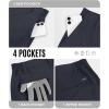 image33000ft Mens Golf Shorts 9 inch Inseam Quick Dry Elastic Waist ClassicFit Drawstring Dress Shorts Hiking Fishing BusinessGray