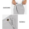 image33000ft Mens Golf Shorts 9 inch Inseam Quick Dry Elastic Waist ClassicFit Drawstring Dress Shorts Hiking Fishing BusinessSilver