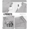 image33000ft Mens Golf Shorts 9 inch Inseam Quick Dry Elastic Waist ClassicFit Drawstring Dress Shorts Hiking Fishing BusinessSilver