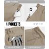 image33000ft Mens Golf Shorts 9 inch Inseam Quick Dry Elastic Waist ClassicFit Drawstring Dress Shorts Hiking Fishing BusinessTaupe