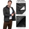 image33000ft Mens Lightweight Packable Insulated Puffer Winter Jacket with Hood WaterResistant Down Alternative Puffy CoatBlack