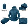 image33000ft Mens Lightweight Packable Insulated Puffer Winter Jacket with Hood WaterResistant Down Alternative Puffy CoatCeramic Blue