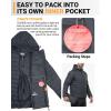 image33000ft Mens Lightweight Packable Insulated Puffer Winter Jacket with Hood WaterResistant Down Alternative Puffy CoatCool Grey