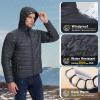 image33000ft Mens Lightweight Packable Insulated Puffer Winter Jacket with Hood WaterResistant Down Alternative Puffy CoatCool Grey