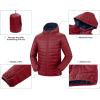 image33000ft Mens Lightweight Packable Insulated Puffer Winter Jacket with Hood WaterResistant Down Alternative Puffy CoatCrimsonBlue