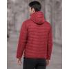 image33000ft Mens Lightweight Packable Insulated Puffer Winter Jacket with Hood WaterResistant Down Alternative Puffy CoatCrimsonBlue