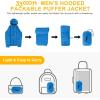 image33000ft Mens Lightweight Packable Insulated Puffer Winter Jacket with Hood WaterResistant Down Alternative Puffy CoatLoyal Blue