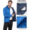 image33000ft Mens Lightweight Packable Insulated Puffer Winter Jacket with Hood WaterResistant Down Alternative Puffy CoatLoyal Blue