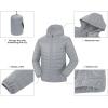 image33000ft Mens Lightweight Packable Insulated Puffer Winter Jacket with Hood WaterResistant Down Alternative Puffy CoatMid Grey