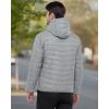 image33000ft Mens Lightweight Packable Insulated Puffer Winter Jacket with Hood WaterResistant Down Alternative Puffy CoatMid Grey