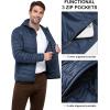 image33000ft Mens Lightweight Packable Insulated Puffer Winter Jacket with Hood WaterResistant Down Alternative Puffy CoatSolid Blue