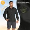 image33000ft Mens Long Sleeve Hiking Shirts Lightweight Quick Dry Sun Protection UV UPF 50 Fishing Shirt Outdoor Safari TravelBlack