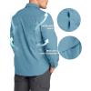 image33000ft Mens Long Sleeve Hiking Shirts Lightweight Quick Dry Sun Protection UV UPF 50 Fishing Shirt Outdoor Safari TravelBlue