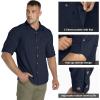 image33000ft Mens Long Sleeve Hiking Shirts Lightweight Quick Dry Sun Protection UV UPF 50 Fishing Shirt Outdoor Safari TravelDark Blue