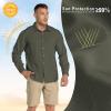 image33000ft Mens Long Sleeve Hiking Shirts Lightweight Quick Dry Sun Protection UV UPF 50 Fishing Shirt Outdoor Safari TravelGreen