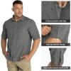 image33000ft Mens Long Sleeve Hiking Shirts Lightweight Quick Dry Sun Protection UV UPF 50 Fishing Shirt Outdoor Safari TravelGrey