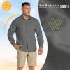 image33000ft Mens Long Sleeve Hiking Shirts Lightweight Quick Dry Sun Protection UV UPF 50 Fishing Shirt Outdoor Safari TravelGrey