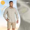 image33000ft Mens Long Sleeve Hiking Shirts Lightweight Quick Dry Sun Protection UV UPF 50 Fishing Shirt Outdoor Safari TravelKhaki
