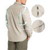 image33000ft Mens Long Sleeve Hiking Shirts Lightweight Quick Dry Sun Protection UV UPF 50 Fishing Shirt Outdoor Safari TravelKhaki