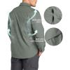 image33000ft Mens Long Sleeve Hiking Shirts Lightweight Quick Dry Sun Protection UV UPF 50 Fishing Shirt Outdoor Safari TravelLight Army Green