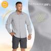 image33000ft Mens Long Sleeve Hiking Shirts Lightweight Quick Dry Sun Protection UV UPF 50 Fishing Shirt Outdoor Safari TravelSilver Grey