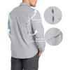image33000ft Mens Long Sleeve Hiking Shirts Lightweight Quick Dry Sun Protection UV UPF 50 Fishing Shirt Outdoor Safari TravelSilver Grey