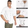 image33000ft Mens Long Sleeve Hiking Shirts Lightweight Quick Dry Sun Protection UV UPF 50 Fishing Shirt Outdoor Safari TravelWhite