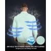 image33000ft Mens Long Sleeve Sun Protection Shirt UPF 50 UV Quick Dry Cooling Fishing Shirts for Travel Safari Camping HikingAqua