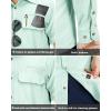 image33000ft Mens Long Sleeve Sun Protection Shirt UPF 50 UV Quick Dry Cooling Fishing Shirts for Travel Safari Camping HikingAqua