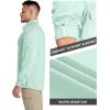 image33000ft Mens Long Sleeve Sun Protection Shirt UPF 50 UV Quick Dry Cooling Fishing Shirts for Travel Safari Camping HikingAqua