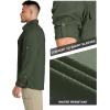 image33000ft Mens Long Sleeve Sun Protection Shirt UPF 50 UV Quick Dry Cooling Fishing Shirts for Travel Safari Camping HikingArmy Green