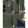 image33000ft Mens Long Sleeve Sun Protection Shirt UPF 50 UV Quick Dry Cooling Fishing Shirts for Travel Safari Camping HikingArmy Green