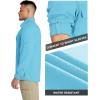 image33000ft Mens Long Sleeve Sun Protection Shirt UPF 50 UV Quick Dry Cooling Fishing Shirts for Travel Safari Camping HikingBright Blue