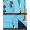 image33000ft Mens Long Sleeve Sun Protection Shirt UPF 50 UV Quick Dry Cooling Fishing Shirts for Travel Safari Camping HikingBright Blue