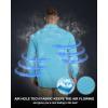 image33000ft Mens Long Sleeve Sun Protection Shirt UPF 50 UV Quick Dry Cooling Fishing Shirts for Travel Safari Camping HikingBright Blue